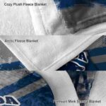 personalized nevada wolf pack grunge streaks blue blanket best selling