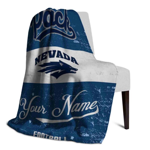 personalized nevada wolf pack grunge texture blue white blanket top rated