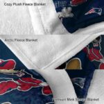 personalized new england patriots mickey blue blanket premium grade