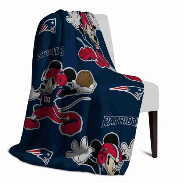 personalized new england patriots mickey blue blanket top rated