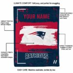 personalized new england patriots paint strokes blue white blanket best selling