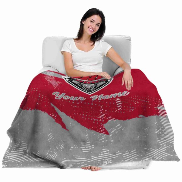 personalized new mexico lobos grunge streaks red blanket latest model