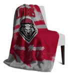 personalized new mexico lobos grunge streaks red blanket top rated