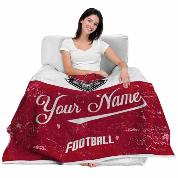 personalized new mexico lobos grunge texture red white blanket latest model