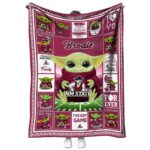 personalized new mexico state aggies baby yoda crimson blanket best selling