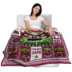 personalized new mexico state aggies baby yoda crimson blanket latest model