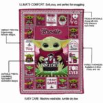 personalized new mexico state aggies baby yoda crimson blanket new arrival