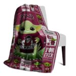 personalized new mexico state aggies baby yoda crimson blanket top rated
