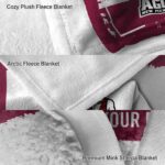personalized new mexico state aggies paint strokes crimson white blanket premium grade