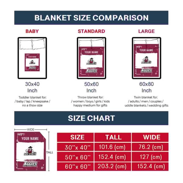 personalized new mexico state aggies paint strokes crimson white blanket trendy