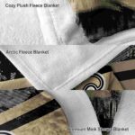 personalized new orleans saints grunge streaks gold blanket best selling