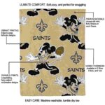 personalized new orleans saints mickey gold blanket best selling
