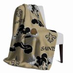 personalized new orleans saints mickey gold blanket best selling
