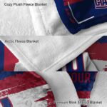 personalized new york giants paint strokes blue white blanket best selling