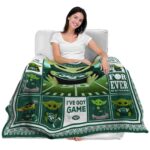personalized new york jets baby yoda green blanket best selling