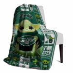 personalized new york jets baby yoda green blanket best selling