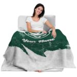 personalized new york jets grunge streaks green blanket latest model