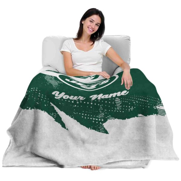 personalized new york jets grunge streaks green blanket latest model