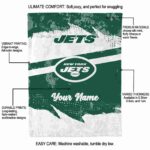 personalized new york jets grunge streaks green blanket new arrival