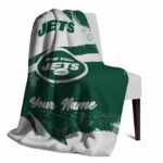 personalized new york jets grunge streaks green blanket top rated