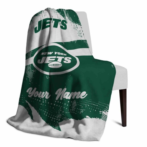 personalized new york jets grunge streaks green blanket top rated