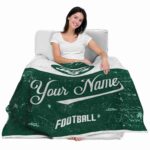 personalized new york jets grunge texture green white blanket latest model