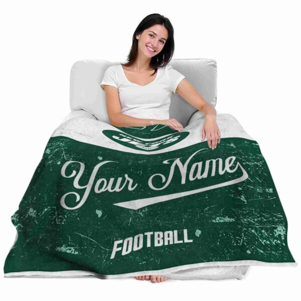 personalized new york jets grunge texture green white blanket latest model
