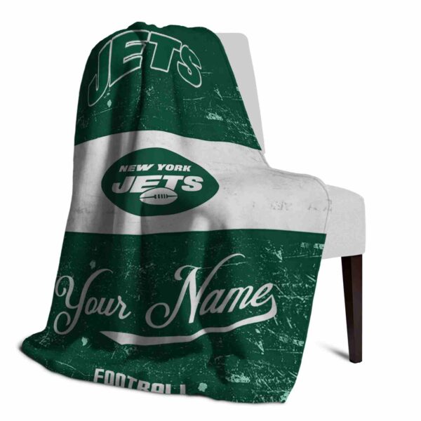 personalized new york jets grunge texture green white blanket top rated