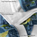 personalized north carolina tar heels baby yoda light blue blanket best selling