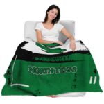 personalized north texas mean green paint strokes green white blanket best selling