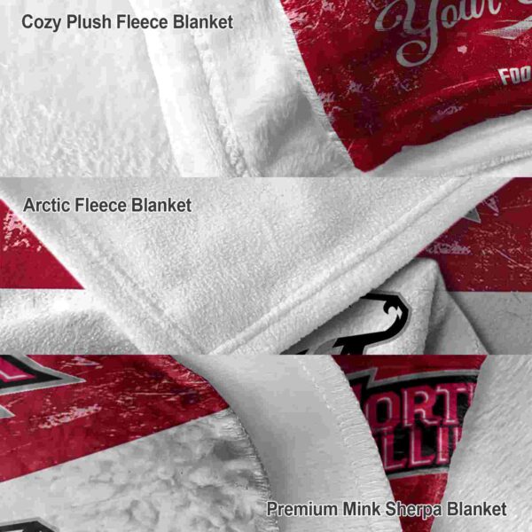 personalized northern illinois huskies grunge texture red white blanket premium grade