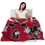personalized northern illinois huskies mickey red blanket latest model
