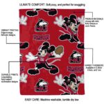 personalized northern illinois huskies mickey red blanket new arrival