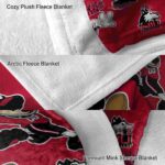 personalized northern illinois huskies mickey red blanket premium grade