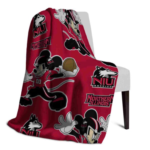 personalized northern illinois huskies mickey red blanket top rated