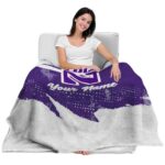 personalized northwestern wildcats grunge streaks purple blanket latest model