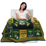 personalized oakland athletics baby yoda green blanket latest model