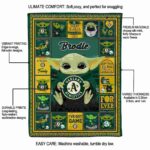 personalized oakland athletics baby yoda green blanket new arrival