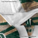 personalized ohio bobcats grunge streaks green blanket premium grade