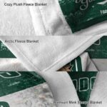 personalized ohio bobcats grunge texture green white blanket best selling
