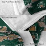 personalized ohio bobcats mickey green blanket premium grade