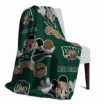 personalized ohio bobcats mickey green blanket top rated