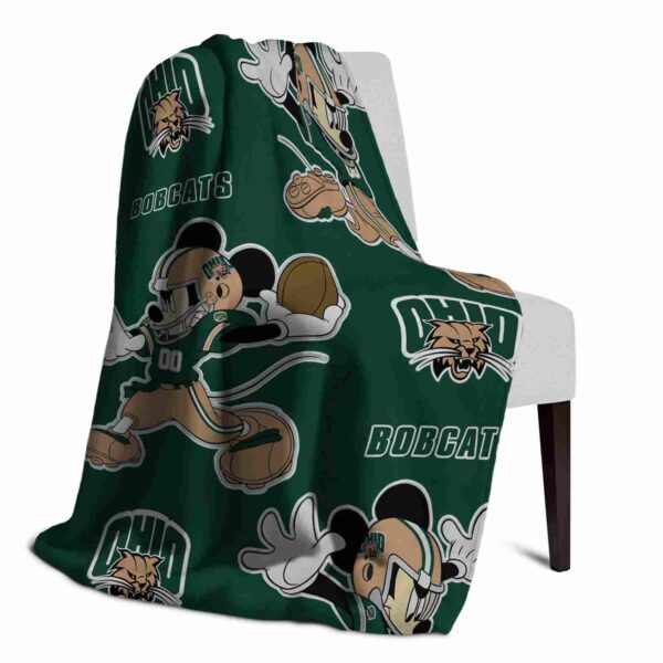 personalized ohio bobcats mickey green blanket top rated
