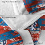 personalized oklahoma city thunder floral stripes blue white blanket best selling