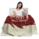 personalized oklahoma sooners grunge streaks crimson blanket best selling