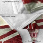 personalized oklahoma sooners grunge streaks crimson blanket best selling