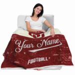 personalized oklahoma sooners grunge texture crimson white blanket best selling