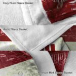 personalized oklahoma sooners grunge texture crimson white blanket best selling