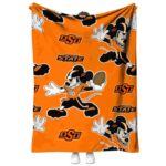 personalized oklahoma state cowboys mickey orange blanket best selling