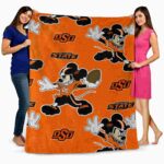 personalized oklahoma state cowboys mickey orange blanket best selling